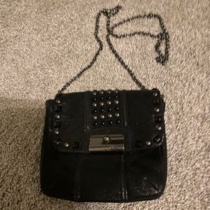 Coach Black Glitter Studded Crossbody Bsg